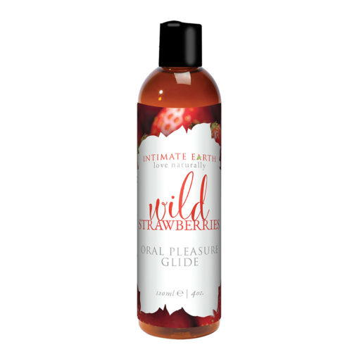 Intimate Earth Flavored Strawberry Lubricant 4oz.