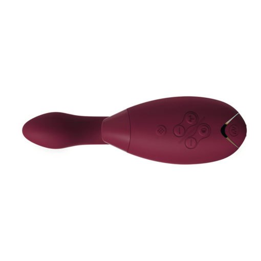 womanizer duo top view of buttons to operate the device
