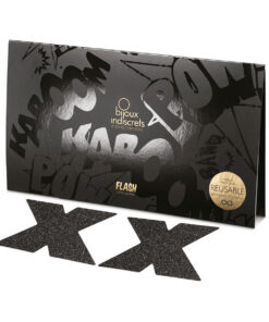 Bijoux Indiscrets Flash Pasties - Black Crosses