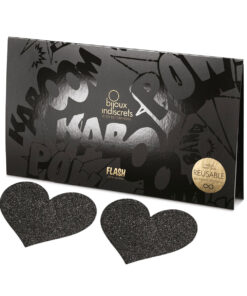 Bijoux Indiscrets Flash Pasties - Black Hearts