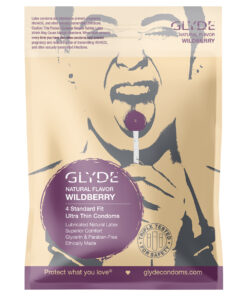 Glyde Organic Wildberry Condoms 4pk