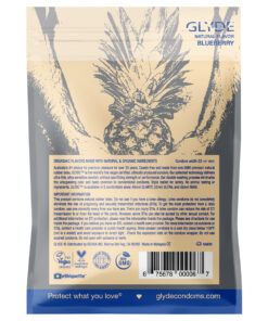 Alternative view of Glyde Organic Blueberry Condoms 4pk