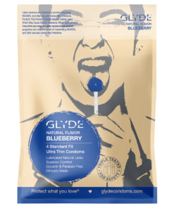 Glyde Organic Blueberry Condoms 4pk