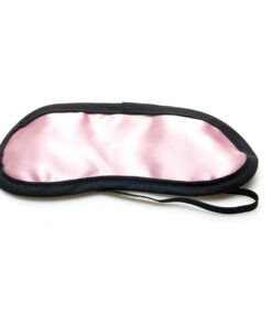Sex Kitten Pink Satin with Black Trim Eye Mask