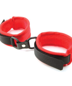 Mink Faux Fur Handcuffs - Red