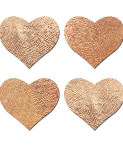 Pastease Petite Hearts 4pc - Rose Gold