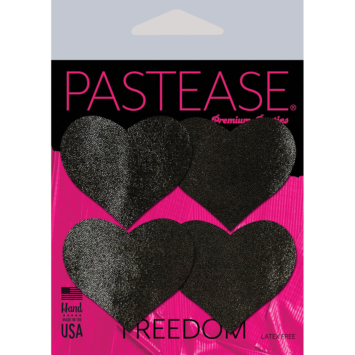 Pastease Petite Hearts 4pc - Black - Image 3
