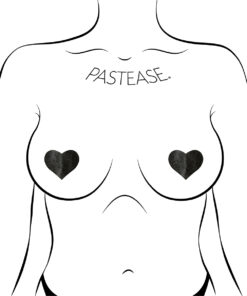 Alternative view of Pastease Petite Hearts 4pc - Black