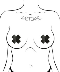 Alternative view of Pastease Petite Crosses 4pc - Black