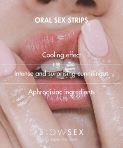 Alternative view of Bijoux Indiscrets Slow Sex Oral Sex Strips 7ct