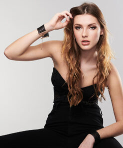 Alternative view of Bijoux Indiscrets Desir Metallique Mesh Handcuffs - Black