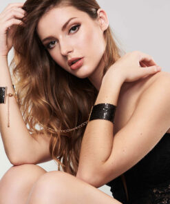 Bijoux Indiscrets Desir Metallique Mesh Handcuffs - Black