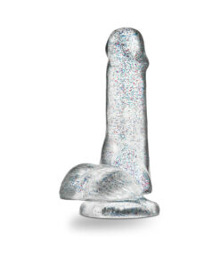 Naturally Yours 6in Glitter Cock Clear