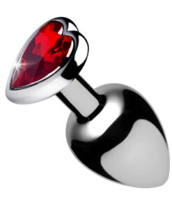 Booty Sparks Red Heart Gem Med Anal Plug