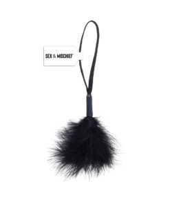 Sportsheets Sex & Mischief Peaches 'n CreaMe Wrist Feather Tickler Black