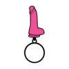 Wood Rocket Pink Dildo Keychain