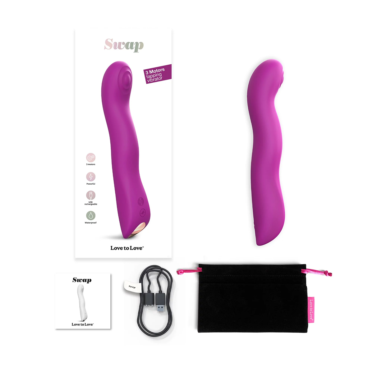 Love to Love Swap Tapping Vibrator - Sweet Orchid - Image 6