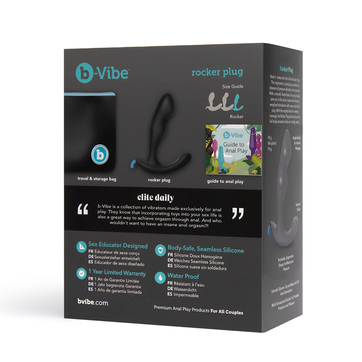 B-Vibe Rocker Plug- Black - Image 3