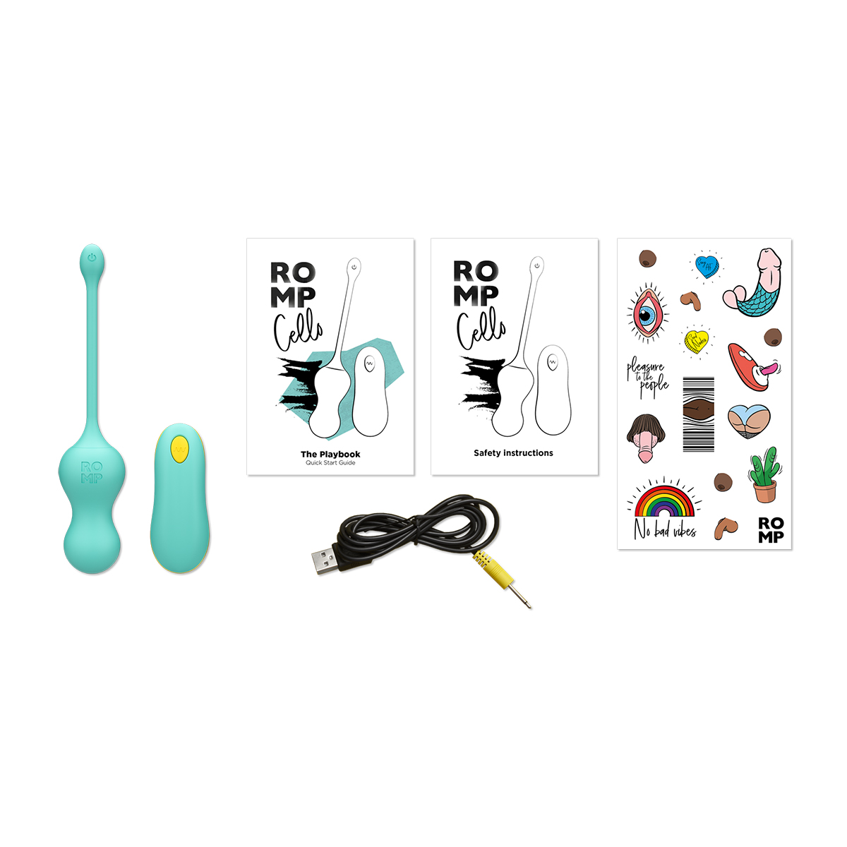 ROMP Cello Vibrating Egg - Aqua - Image 2