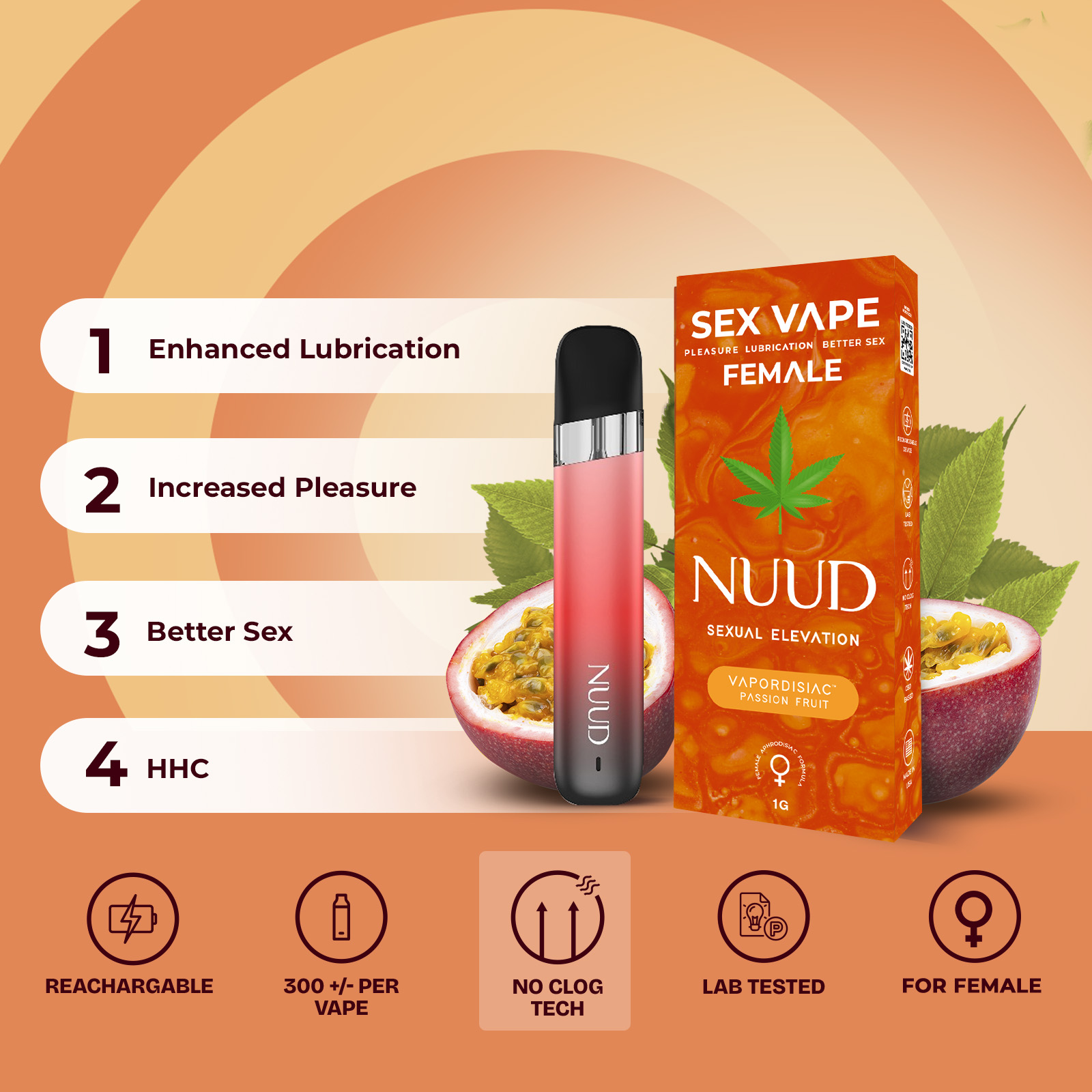 Nuud Female Vapordisiac-Passion Fruit - Image 3