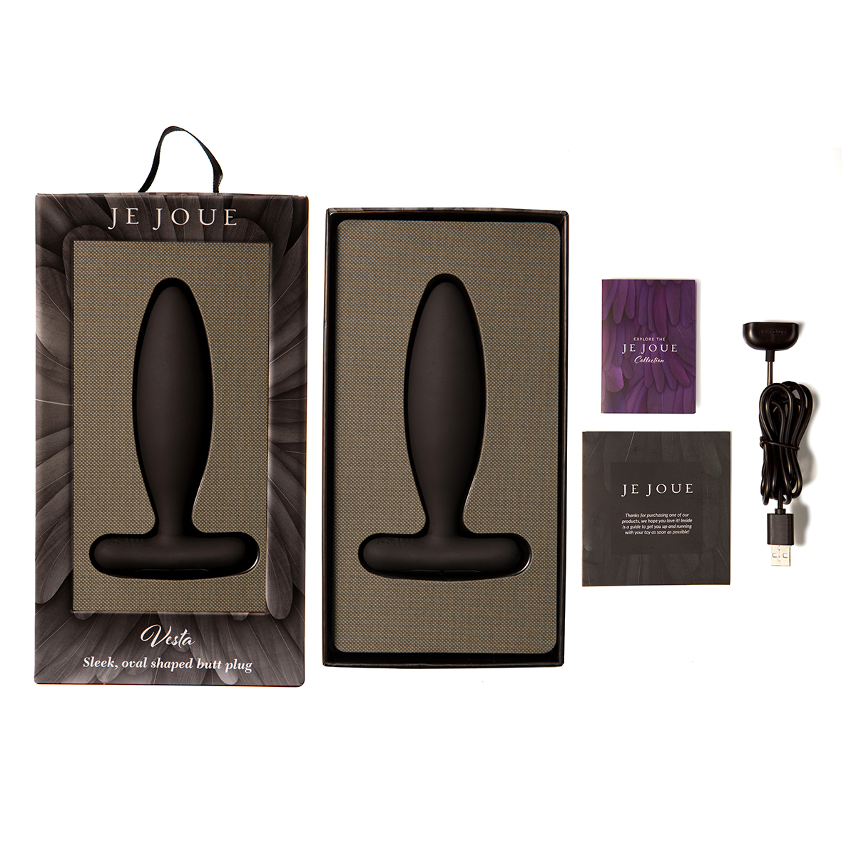 Je Joue Vesta Vibrating Plug - Black - Image 4
