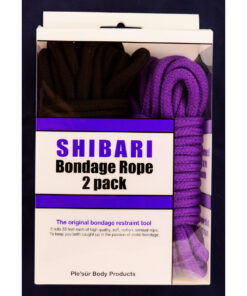 Alternative view of Shibari Soft Bondage Rope 2pk - Black & Purple