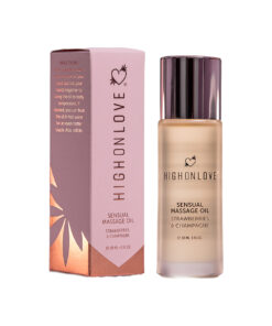 HighOnLove Mini Massage Oil Strawberries & Champagne 1 oz