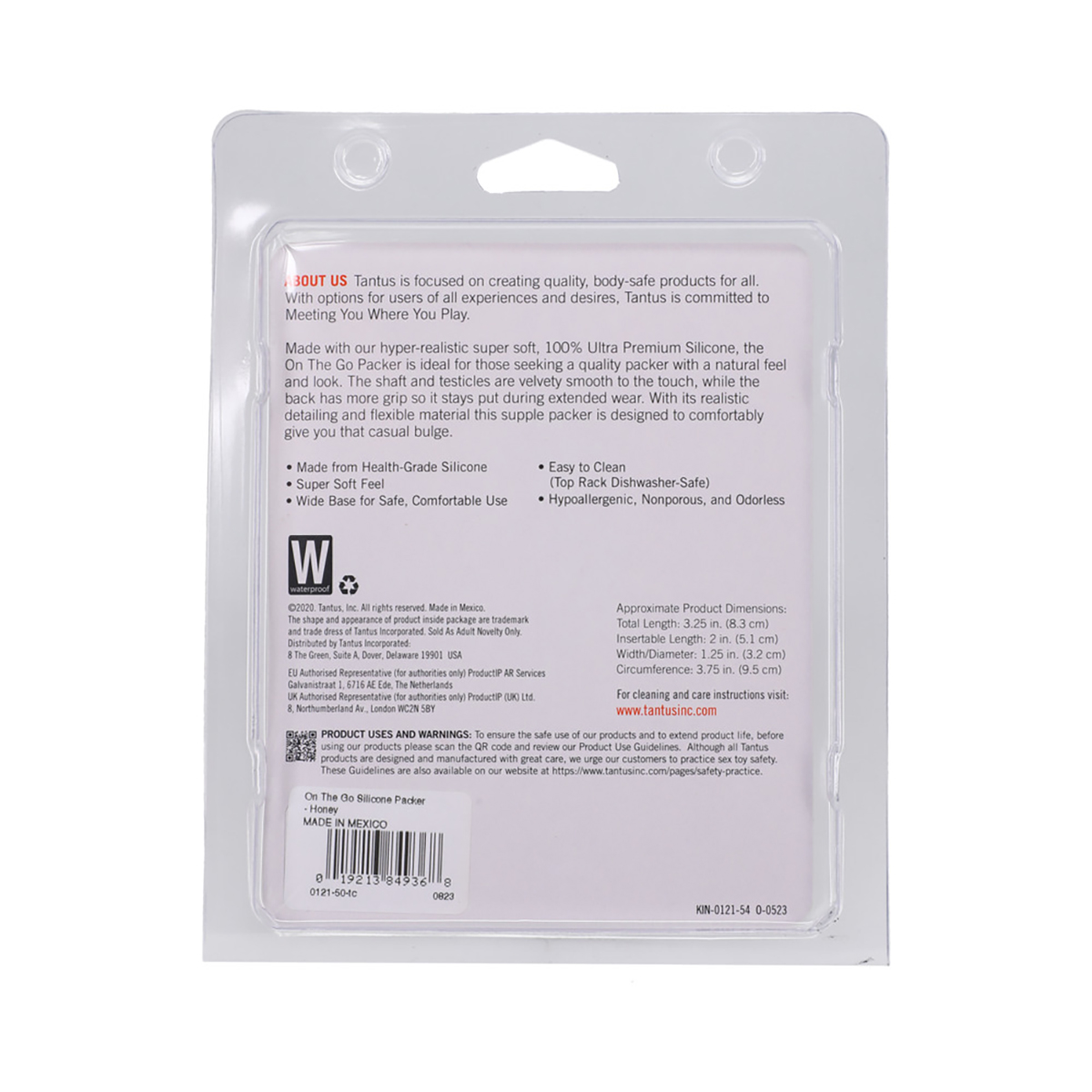 Tantus On The Go Silicone Packer Honey - Image 2