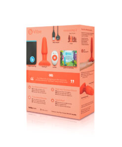 Alternative view of b-Vibe Rimming Plug 2 Orange