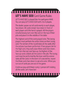 Alternative view of Let's Have Sex Card Game