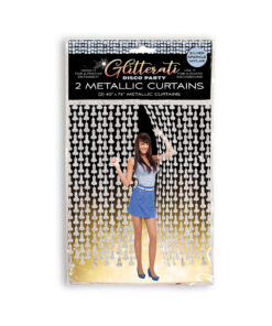 Alternative view of Glitterati Disco Party Penis Foil 6 ft. Curtains 2-Piece Set