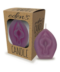 Alternative view of Eden's Vagina Candle Eggplant