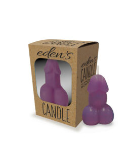 Alternative view of Eden's Penis Candle Eggplant
