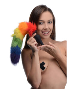 Alternative view of Tailz Rainbow Tail Silicone Butt Plug