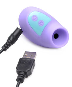 Alternative view of Shegasm Mini 12X Mini Silicone Clit Stimulator Purple