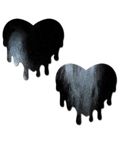Pastease Faux Latex Black Melty Heart