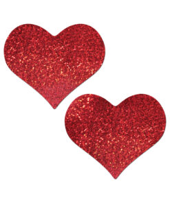 Pastease Heart Glitter Red Breast Covers