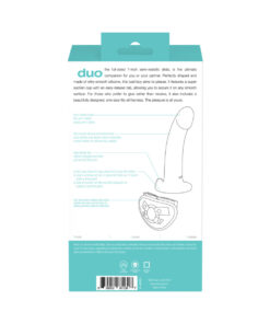 Alternative view of VeDO Duo Silicone Dildo with Harness Turquoise/Black