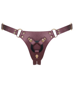 Strap-On-Me Leatherette Harness Generous One Size Aubergine