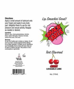 Alternative view of Smack Tarts Lick Sour Cherry Lube 4oz