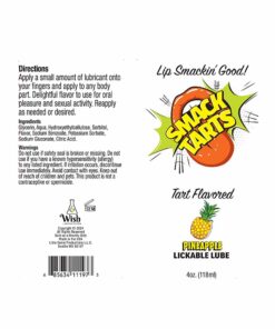 Alternative view of Smack Tarts Lick Sour Pineapple Lube 4oz