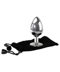 Alternative view of A&E Clear Gem Anal Plug Large