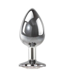 A&E Clear Gem Anal Plug Large