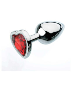 A&E Red Hearts Gem Anal Plug Small