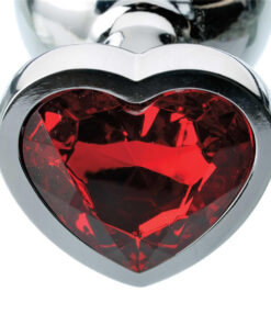 Alternative view of A&E Red Hearts Gem Anal Plug Large