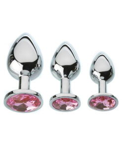 A&E Pink Gem Anal Plug Set