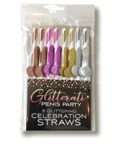 Glitterati Penis Party Cocktail Straws 8pk