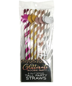 Glitterati Boobie Straws 8pk