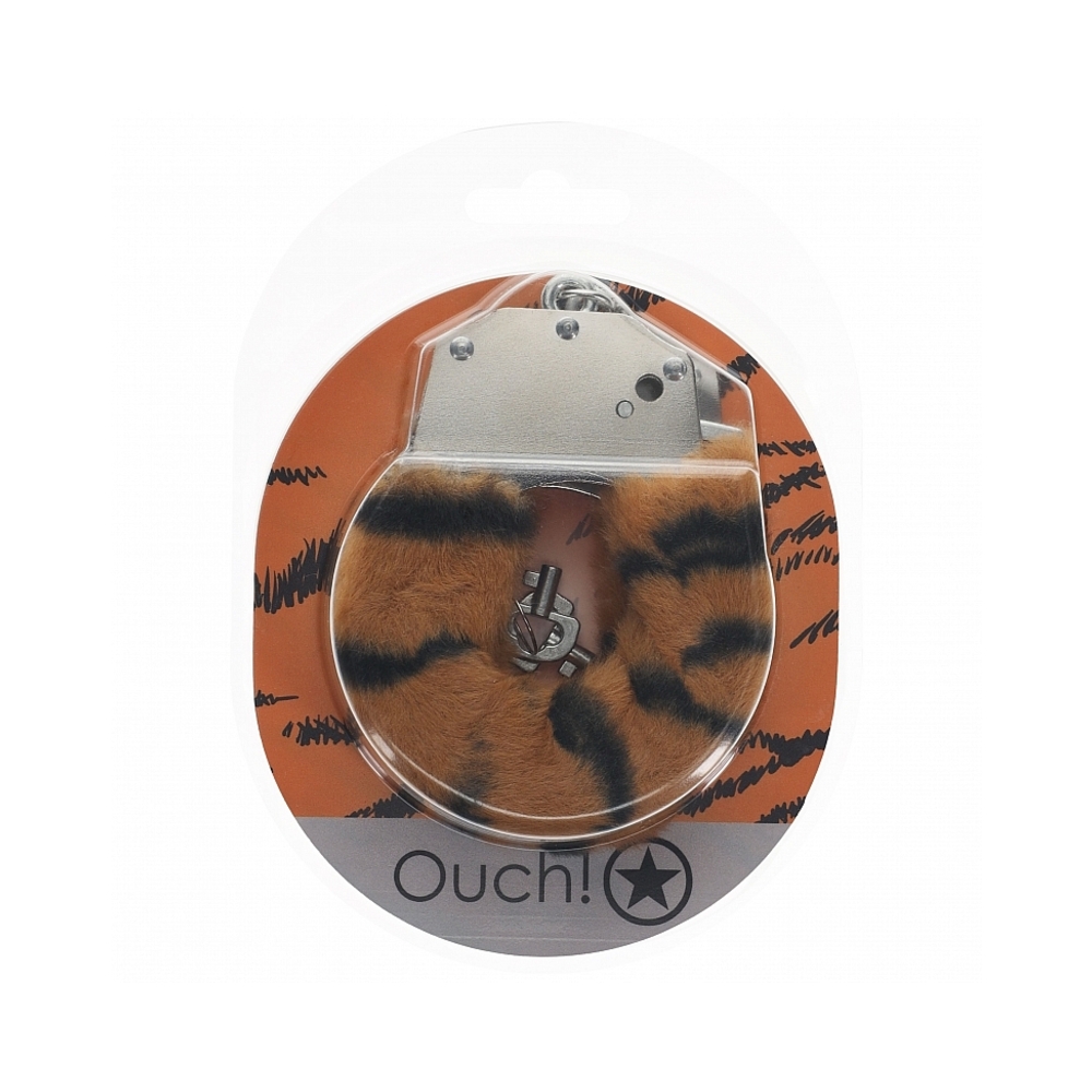 Ouch! Heavy-Duty Fluffy Handcuffs Tiger - Image 2