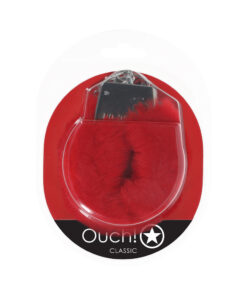 Alternative view of Ouch! Classic Fluffy Handcuffs Red